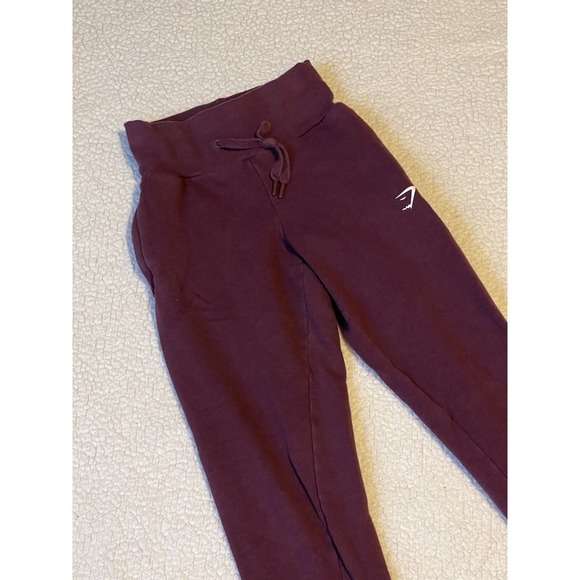 Gym Shark Maroon Woman's  Jogger Pants Classic Size: XS - Picture 2 of 8